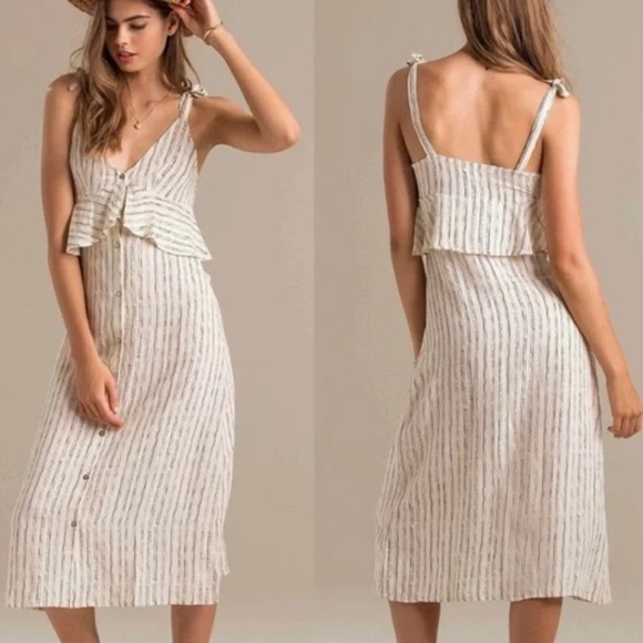 Billabong Dresses & Skirts - NWT Billabong x Love Like Summer Loosen Up Midi Dress cream Size XL